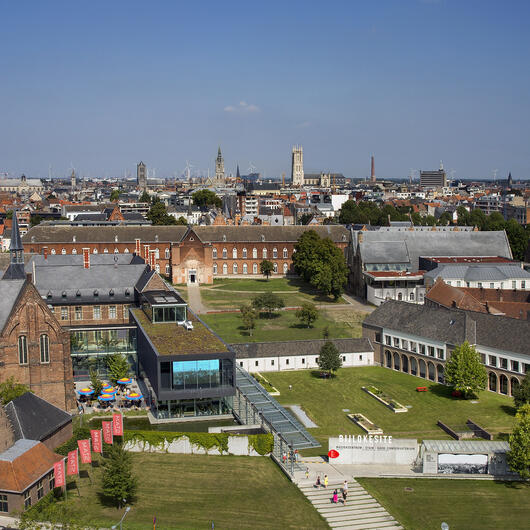Bijlokesite vanuit de lucht